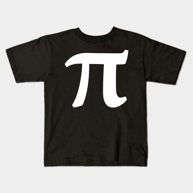 Pi symbol for Pi day Kids T-Shirt by bubbsnugg